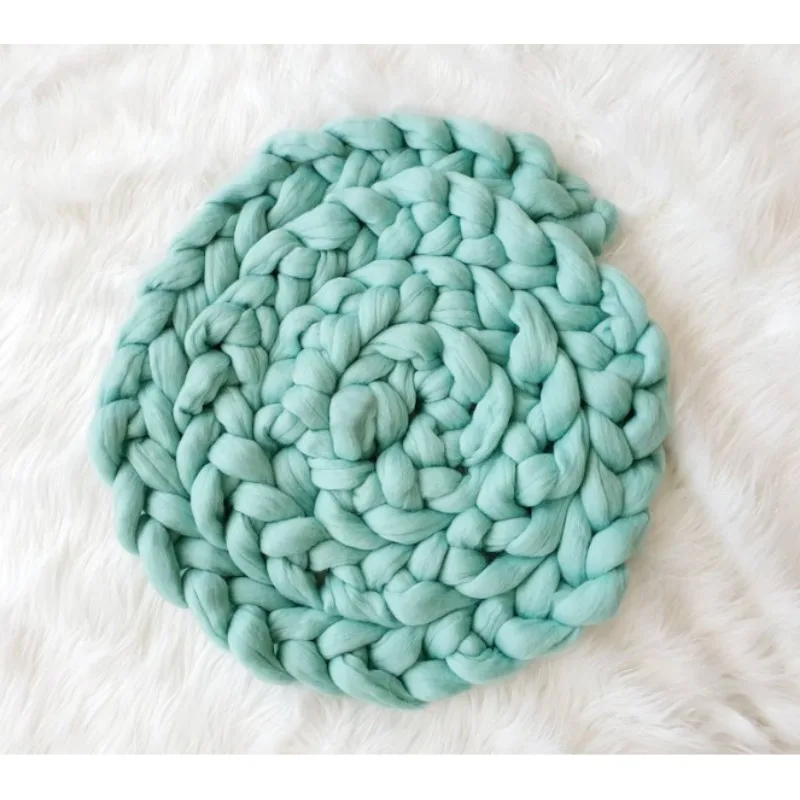 جديلة صوف ميرينو مكتنزة 18 ميكرون، سلة جديلة 3 أمتار حشو دعائم تصوير لحديثي الولادة نيوي بونز فورتو سينجي إنجاز صور نيوج بورنينفوتوغرافي #4