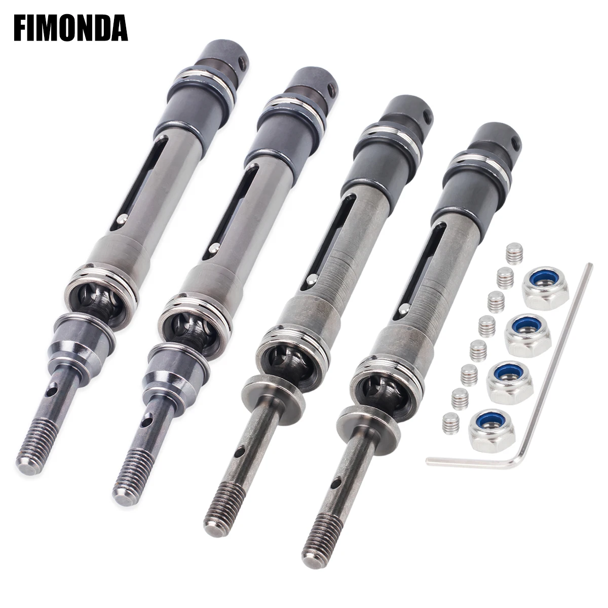 Steel CVD Front and Rear Drive Shaft Set for 1/10 Traxxas Slash 4X4 Slash Rustler VXL Stampede 4X4 VXL Car Parts
