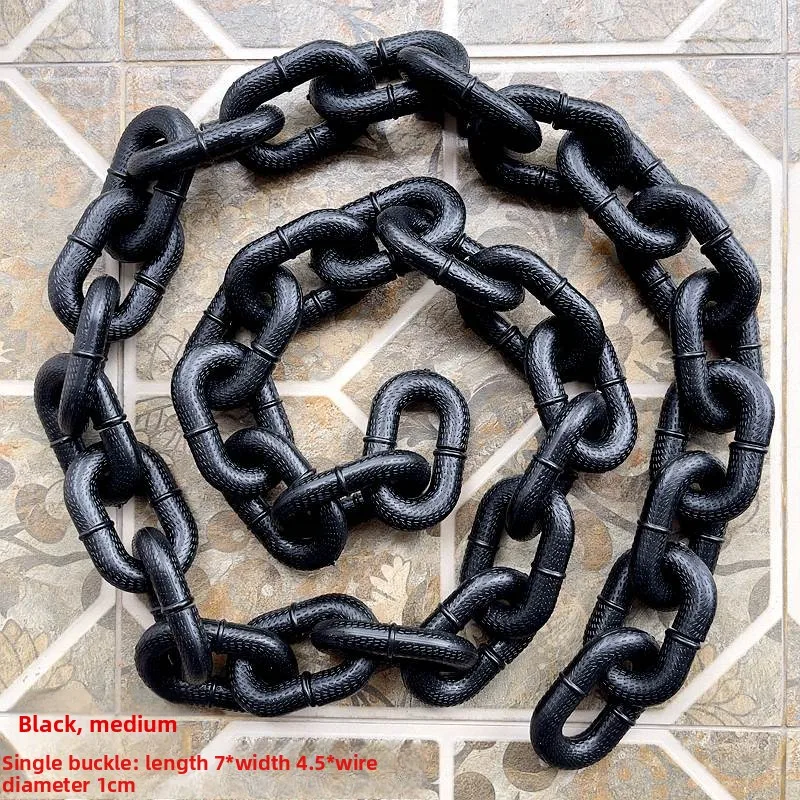 중간 크기 플라스틱 체인, 할로윈 유령의 집 바 장면 소품, 사실적인 철제 체인, 영화 공연 소품 장식