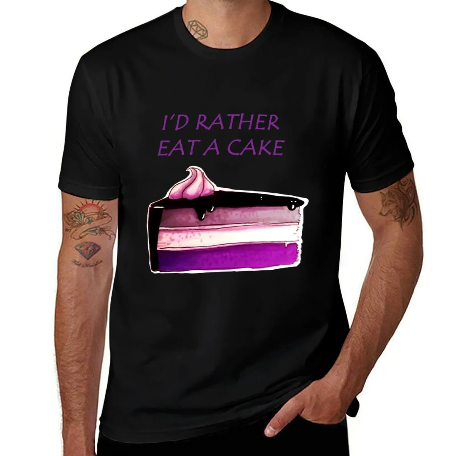 

Asexual Cake T-Shirt t shirt for man 100 percent cotton anime t shirts oversize T-Shirt