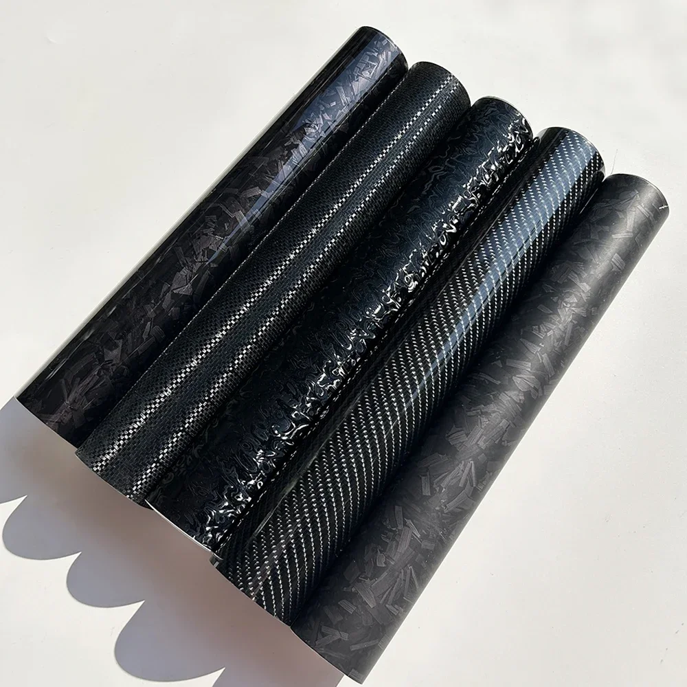 Kohlefaser-Vinylfolien für Autotürschutz Auto-Aufkleber Kohlefaser Schwarz Motorrad-Folie Wasserdichtes Auto-Zubehör – Detail 3