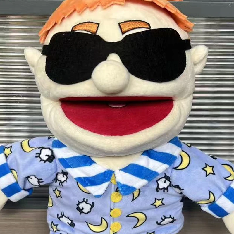 Cute Boy PJ Crenshaw Interactive Plush Puppet Toy with Sunglasses Kids Storytelling Play Doll