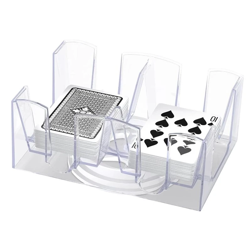 2026 New Samba Game Supplies For Adults- 6 Deck Card Holders For Playing Cards, Revolving 360°, Canasta Card Tray(7.2 X 4.9 In)