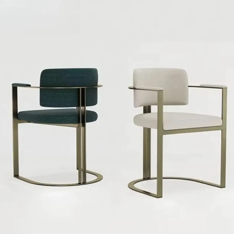 

Household Furniture Fabric Dining Chair Hotel Furniture Luxury Metal Frame Dining Chair