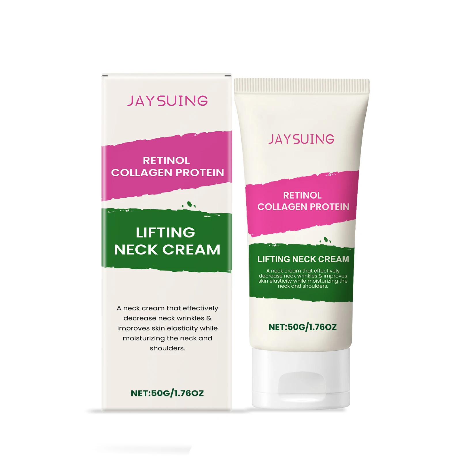 Retinol Collagen Firming Neck Cream Jawline Lifting Tightening Wrinkle Reduction Anti Aging Lighten Fine Lines Face Moisturizer
