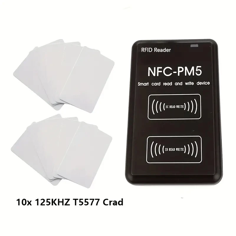 NFC Pro Smart Card Writer RFID Duplikator 125KHz 13.56MHz T5577 UID Keytag Reader USB Programmer RFID Copier Duplikator