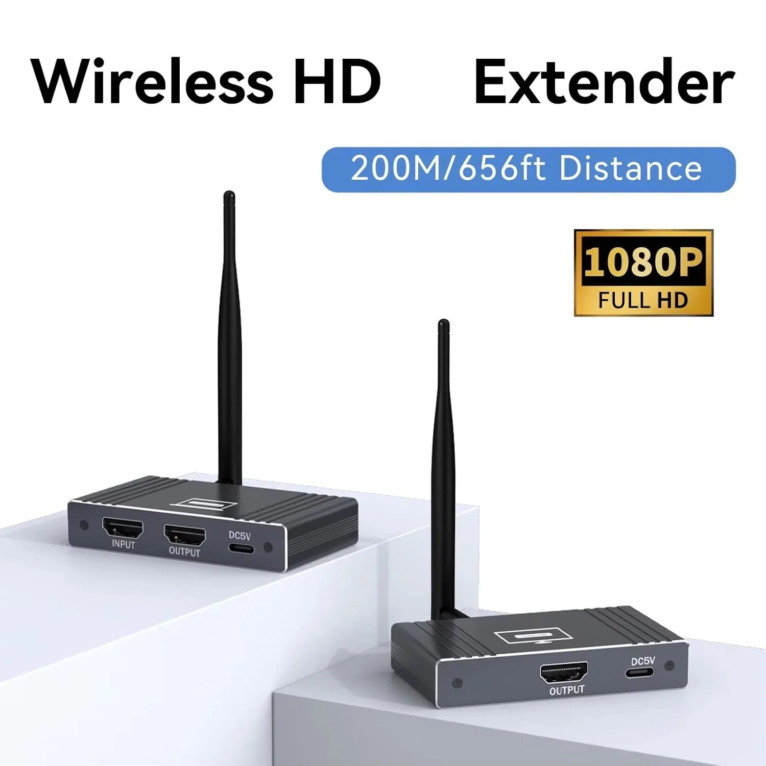 

Беспроводной HDMI-удлинитель 5.8G, 200 м, 1080P HD, передатчик-приемник с выходом HDMI Loop Out, поддержка поворота, 8TX на 1Rx для ТВ-дисплея