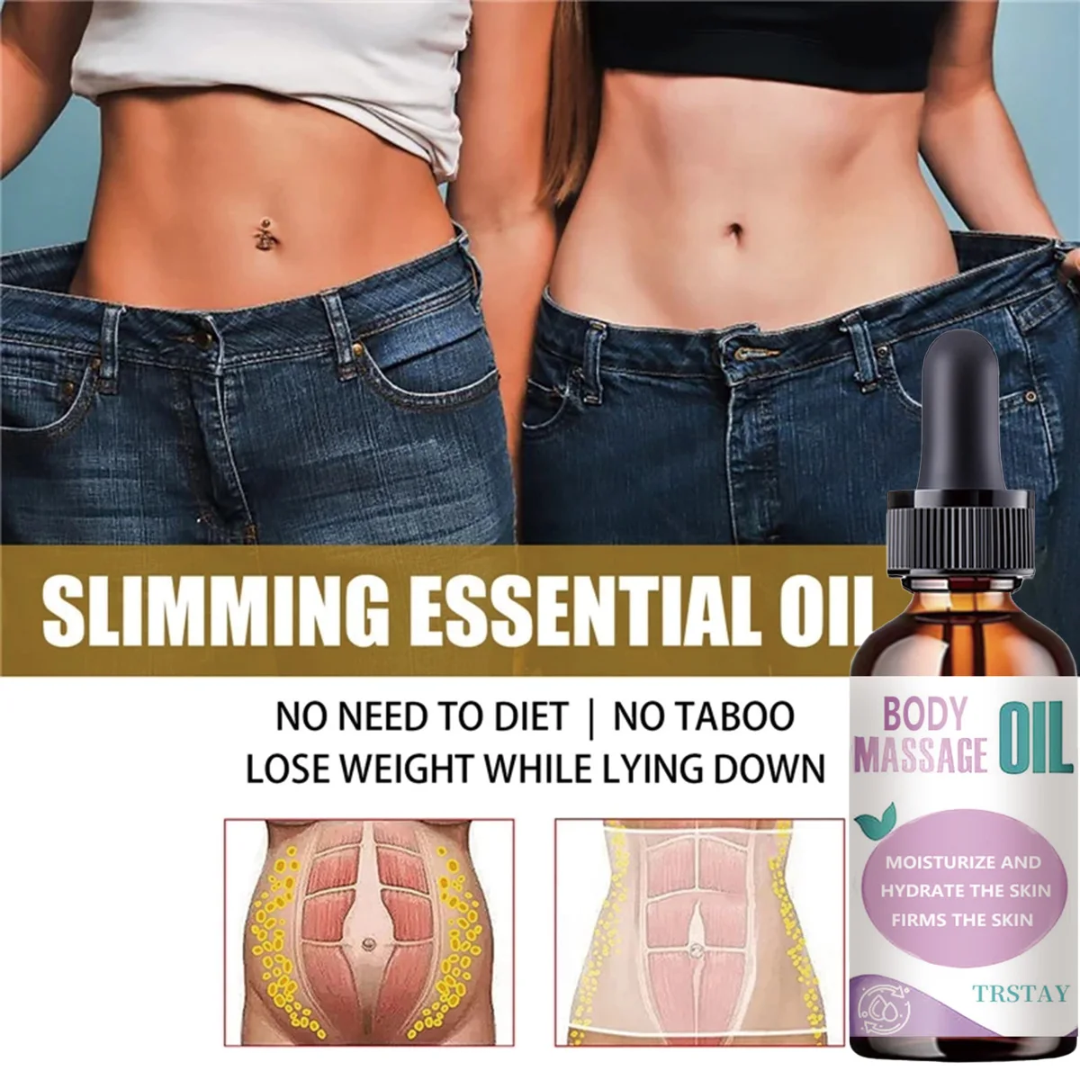 SLIMMING ESSENTIAL OIL 28DAY ANTI-CELLULITE FAT BURNER whole body firming and slimming essential oil