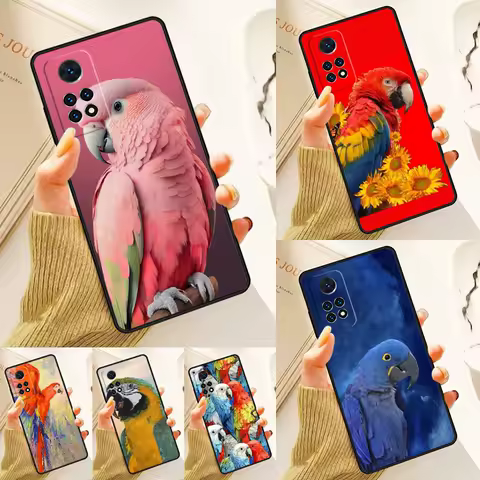 Bird Parot Pet Case For Samsung Galaxy S24 Plus S23 S20 S21FE Lite S22 Ultra Note 20 S8 S9 S10 Phone Coque