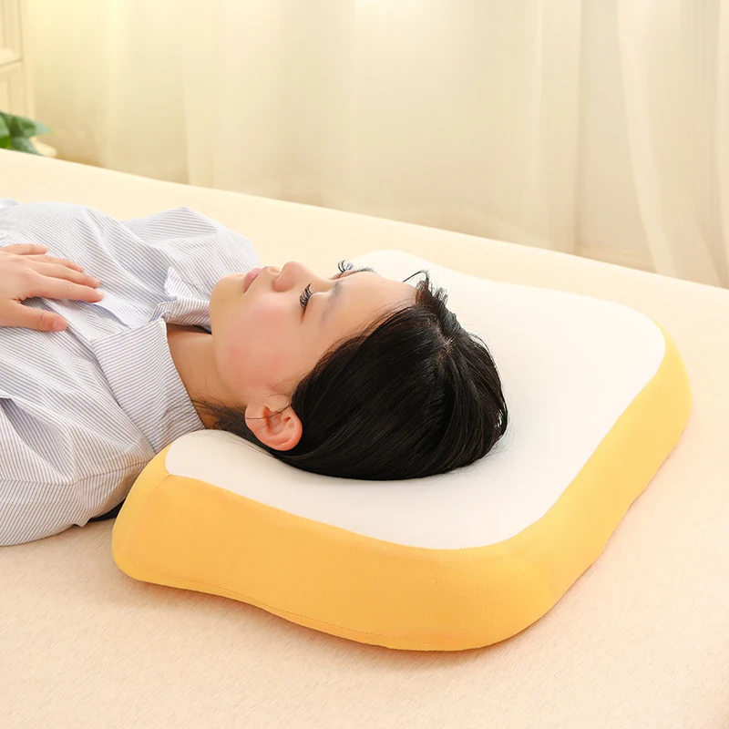 Bread Shape Orthopedic Pillow for Neck Shoulder Pain Memory Foam Pillow Ergonomic Sleeping Cervical Health Massage Nap Pillow