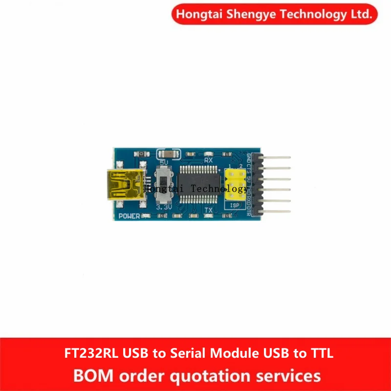 FT232RL USB to Serial Module USB 5V 3.3V to TTL Level Brush Mini Module