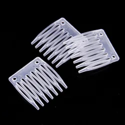 50 White Plastic Mini Hair Clips Side Combs Pin Magic Grip Hair Pins 32mm