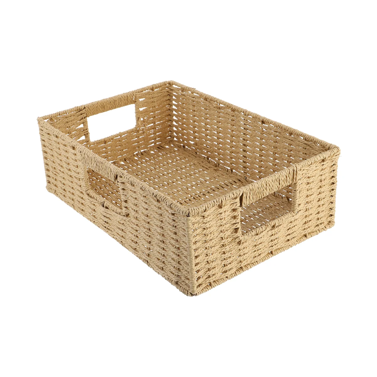 

Baskets for Shelves Rattan Sundries Storage Garbage Can Bucket Beige Desktop Child