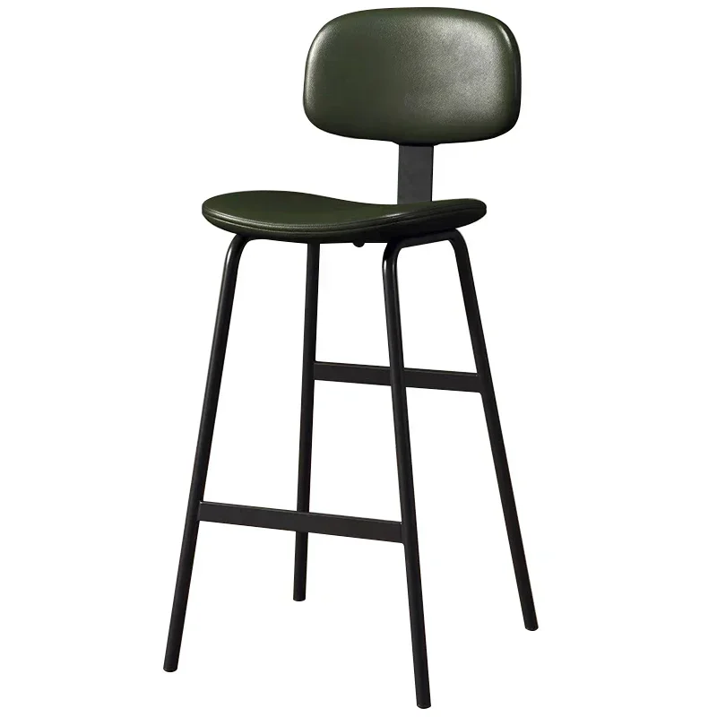 

Industrial Style IronWork High Stool Soft Bag Back Bar Chair Simple Modern Household Furniture with Eco-friendly Baking Paint