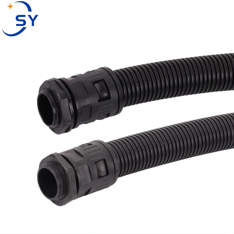 50pcs/100pcs Corrugated Pipe Joint  Plastic Hose Tube Connecto Bellows JointAD10-PG7AD54.5-PG48 Cable Gland Nylon Joint
