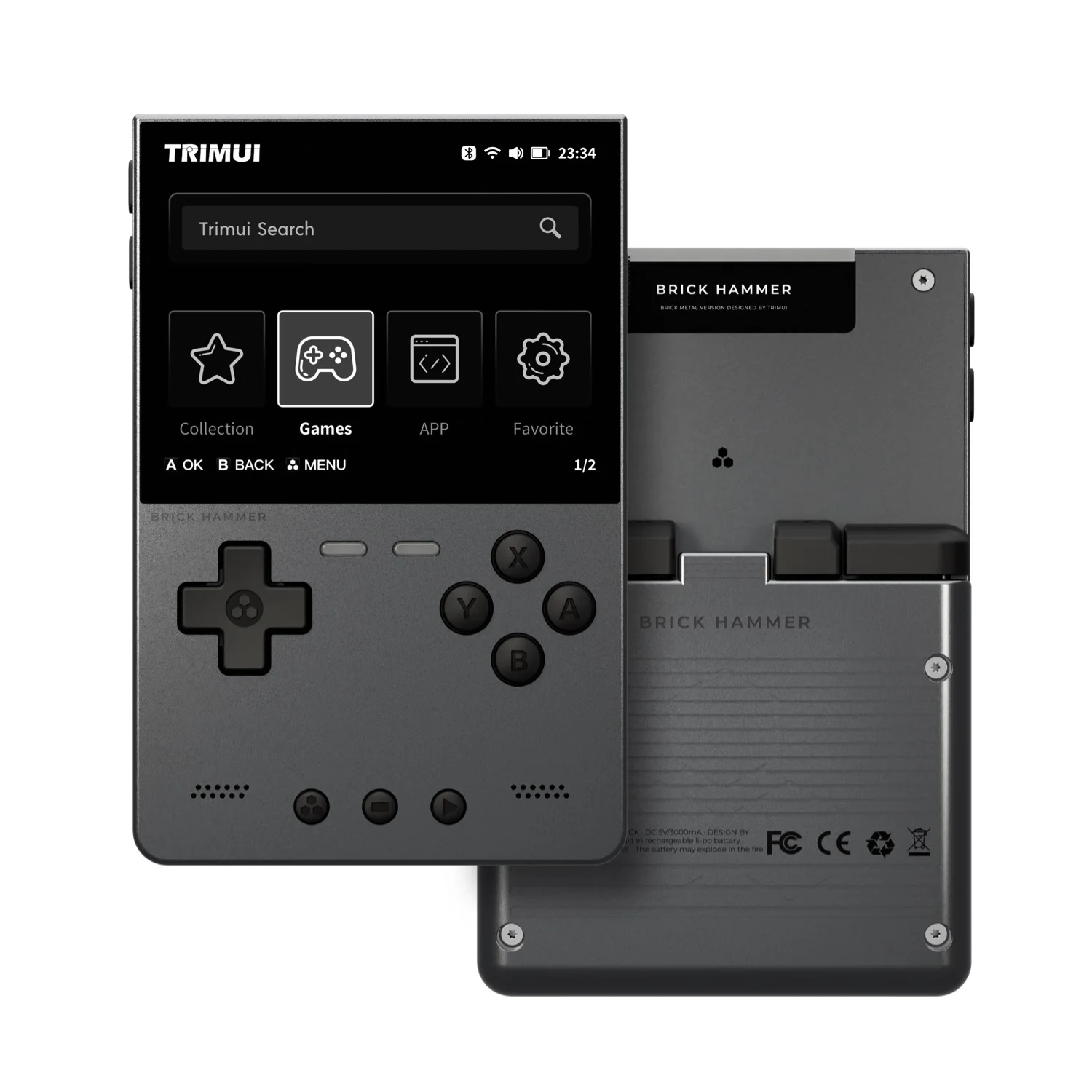 TRIMUI BRICK HAMMER Retro Handheld Game Console Portable Video Player Linux System Open Source 3.2 Inch Palm Phone Games Gifts