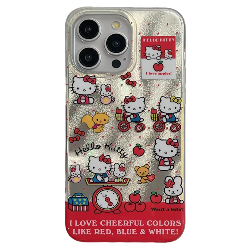 Case For iPhone 11 12 13 14 15 16 Pro Max x XS X XR 7 8 15 16 Plus cover Hello Kitty Sanrio Cute