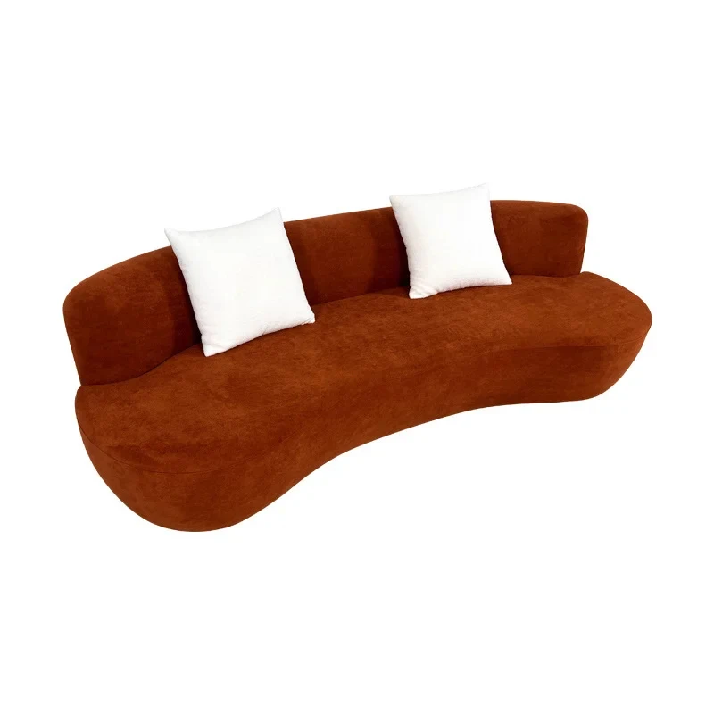 

Cross-Border Foreign Trade Living Room Compressed Fabric Module Cashew Sofa Combination Set Modern Design High-Density