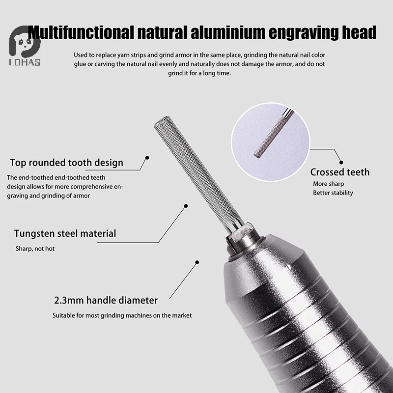 1pc aço de tungstênio profissional prego broca arquivos gel polonês remover rebarbas para máquina elétrica cutícula ferramenta limpa