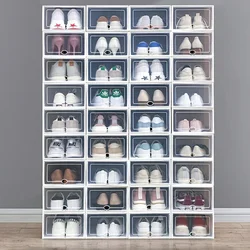 Shoe Organizer Stackable Shoe Storage Boxes Drawer Type Front Opening Shoe Rack Organizer Cabinet Shoes Container Thick Plastic