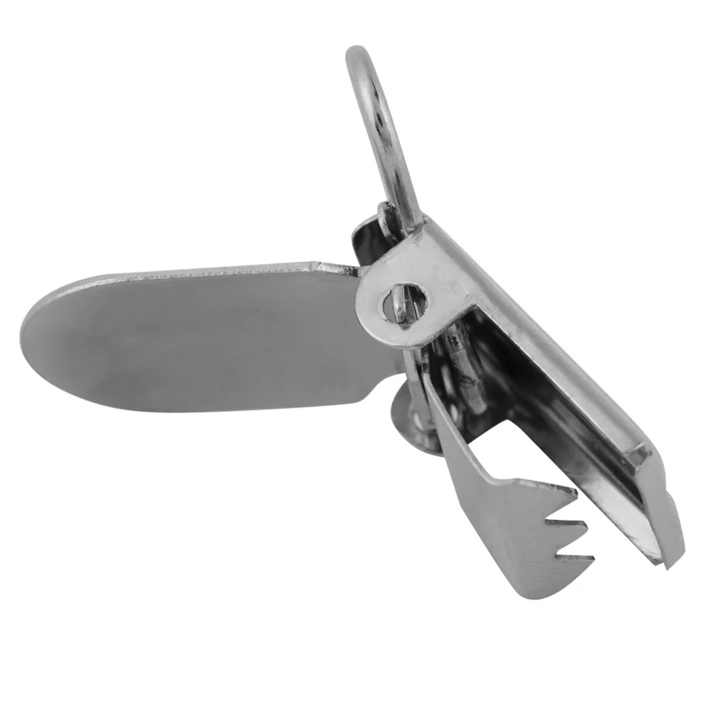 20pcs Silver Metal Metal Suspenders Clips Plastic Gripping Teeth Rugged Fasteners Duckbill Buckle Adjustable Fastener Accessory