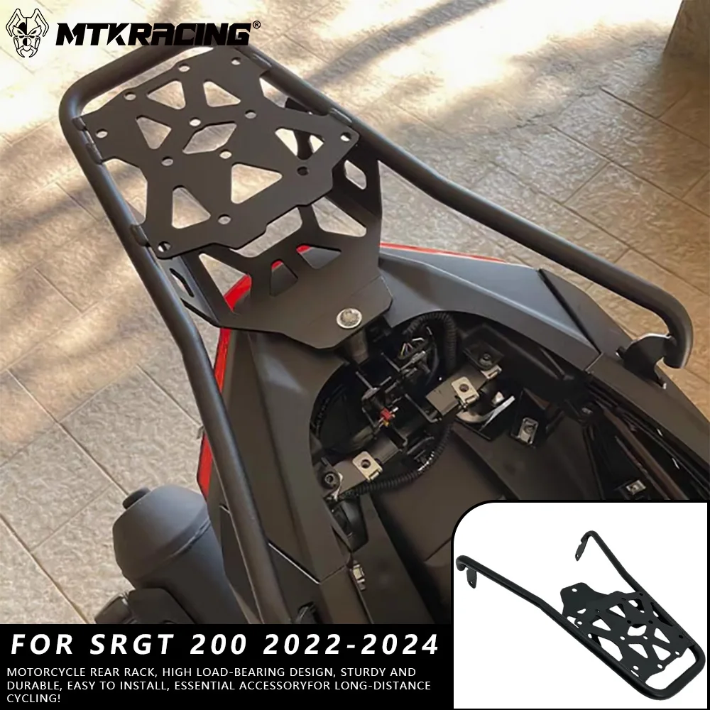 

MTKRACING For Aprilia SRGT 200 2022-2024 Motorcycle Rear Luggage Rack Cargo Holder Top Box Carrier Shelf Bracket