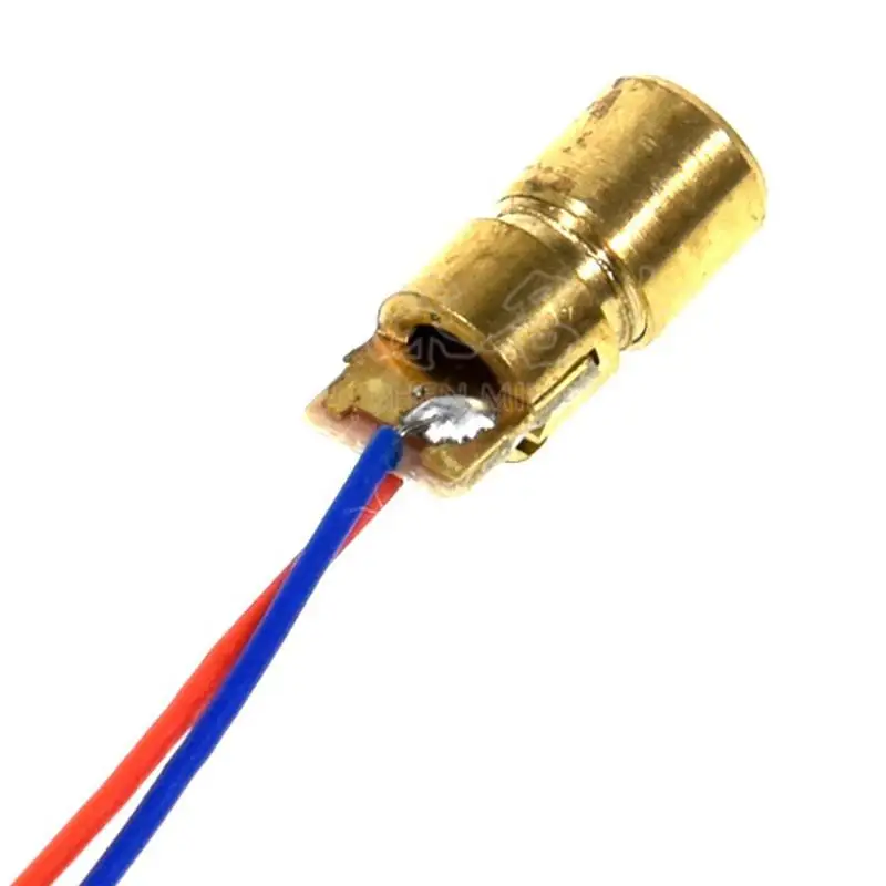 New 10pcs Adjustable Mini Laser Pointer Diode RED Dot Laser Diod Circuit 3V/5V 5mW 650nm Module Pointer Sight Copper Head
