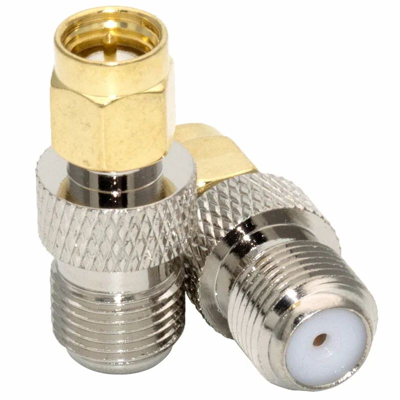 1PC SMA Male Plug to F Female Jack All Copper Adapter RF Coaxial Connector Straight