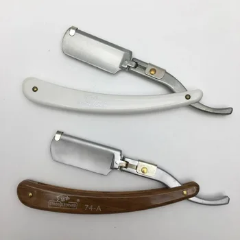 1P Edelstahl Folding Shave Messer Griff Bart Gerade Razor Hair Dressing Werkzeug Männer Manuelle Komfort Haar Trimmer Rasierer