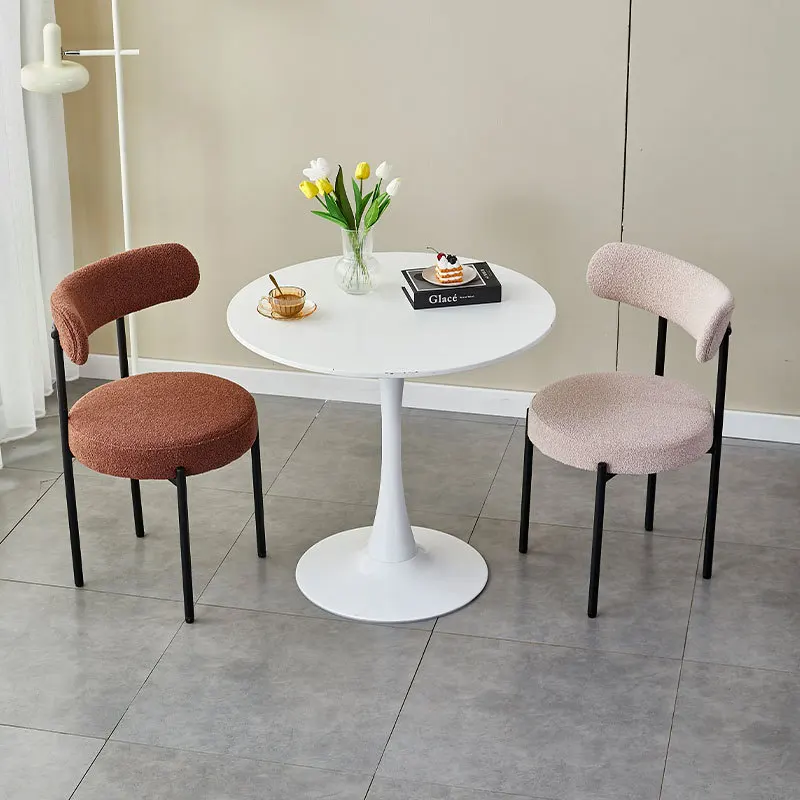 ^*Modern Contemporary Tufted Dining Chair Backrest Stackable Anti-Scratch Metal Legs 4 Colors Home Office Bar Gym Hotel