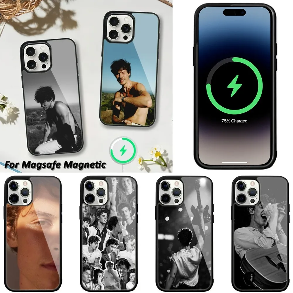 Shawn M-Mendes Phone Case For iPhone 16,15,14,13,12,11,Plus,Pro,Max,Mini Magsafe Magnetic Wireless Charging