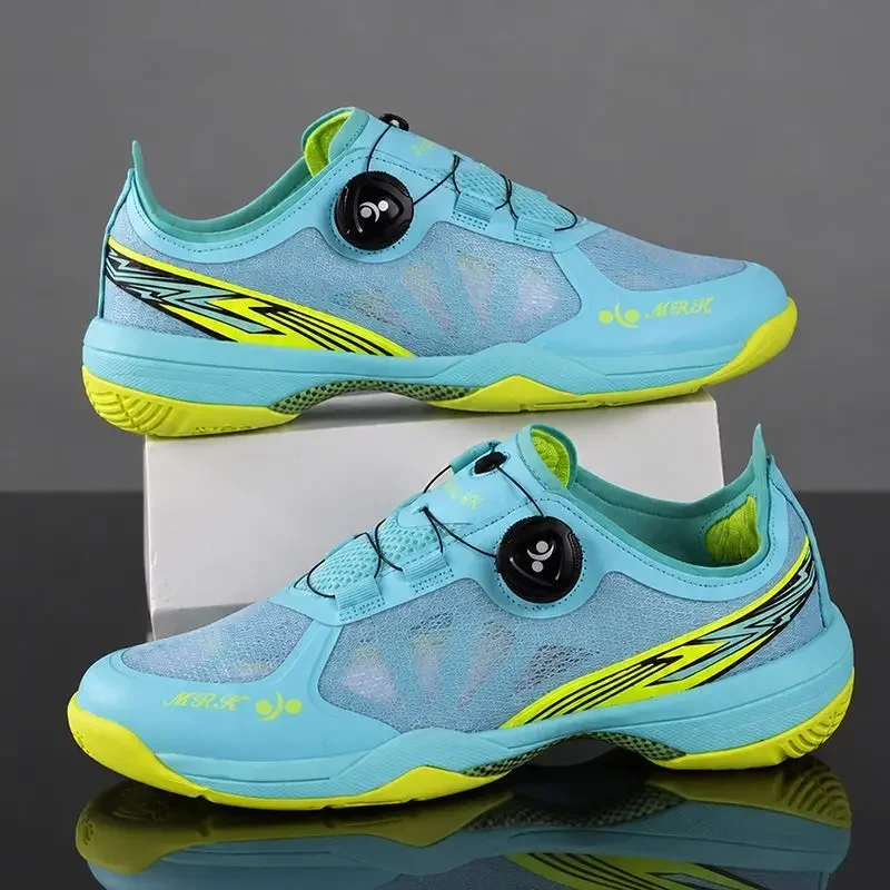 New Hot Sale Badminton Shoe Mans Breathable Indoor Court Men Sneakers Unisex Tennis Shoes Men Quick Lacing Table Tennis Shoe Man