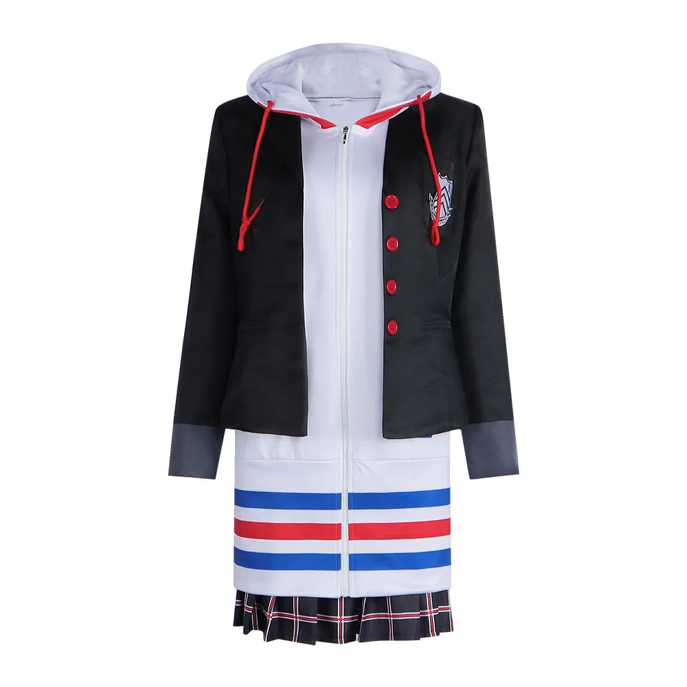 Persona 5 Anne Takamaki Panter Cosplay Kostuum Vrouw Volledige Set Uniform Hoodie Jas Shirt Rok Kousen Meisjes Halloween Kostuum