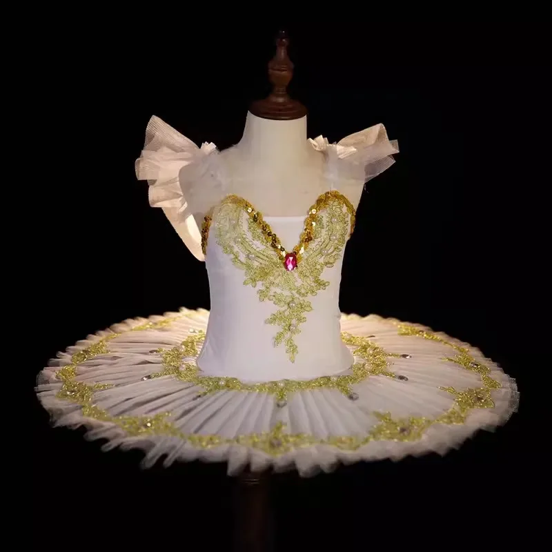 Профессиональная балетная пачка для девочек, тюлевое платье, белый, синий, розовый, гимнастический купальник, танцевальный костюм с бриллиантами, балетный купальник для девочек, балерина