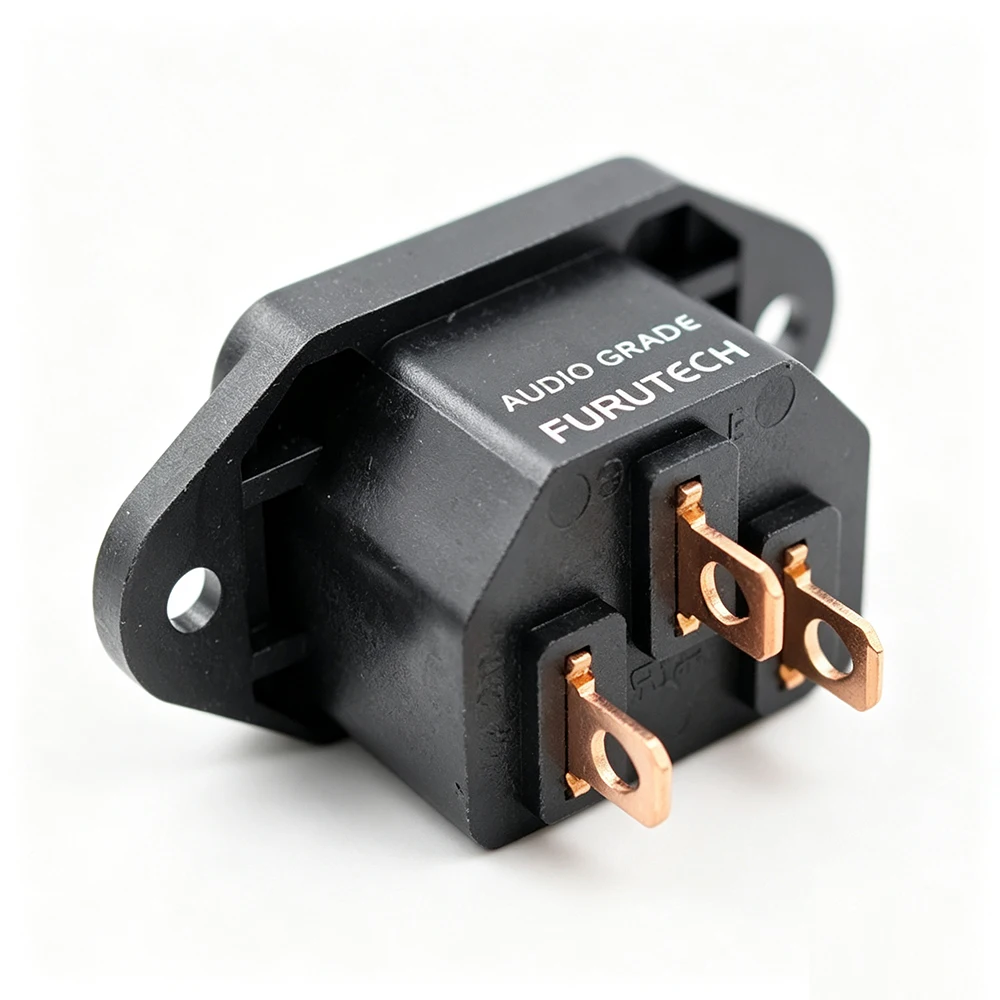 3pcsFurukawa FI-06(G) IEC Inlet Socket 3-pin Welded Edition copper Gold-plated HIFI Power MATIHUR AC without packing box