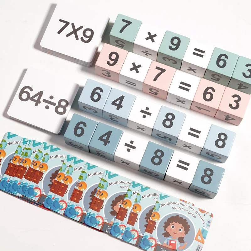 Montessori Math Arithmetic Jigsaw Puzzles Learning Toy - Kids Wooden Digital Counting Stick for Early Education And Baby Games