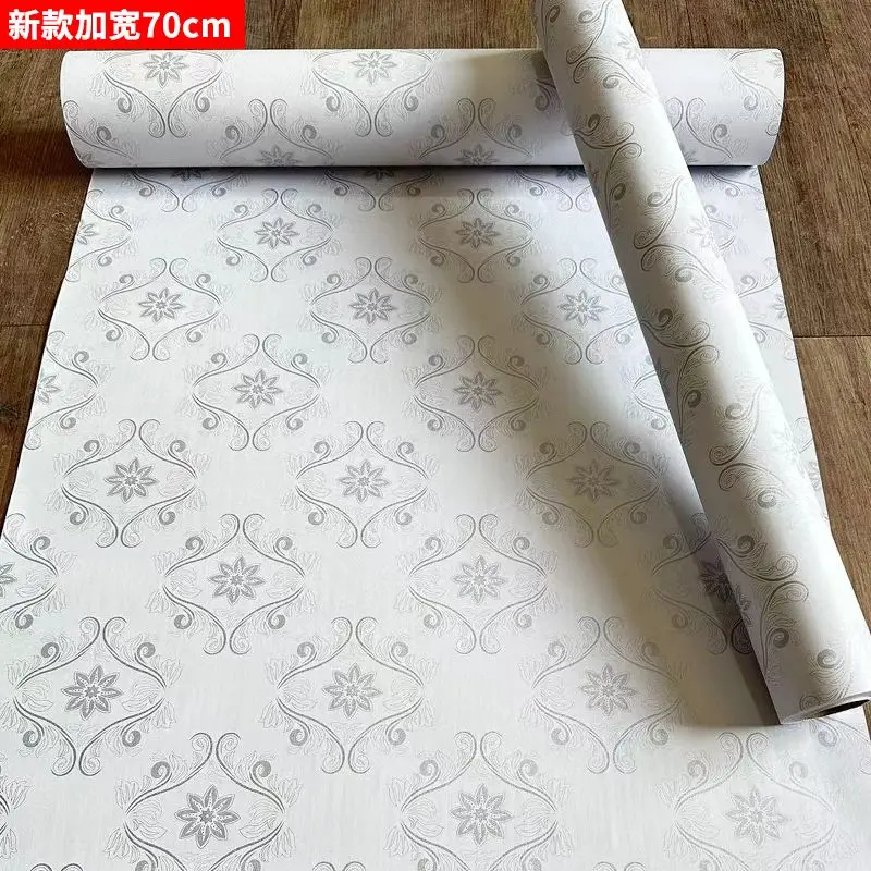 2 Rolls Vintage Large Floral European Wallpaper, Self Adhesive PVC Luxury Sticker for TV Background, Living Room