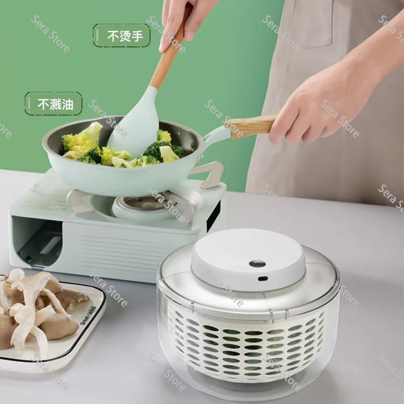 Electric Salad Dehydrator Large Capacity Commercial Fruit Vegetable Spinner Drain Basket Kitchen Washing Dryer
