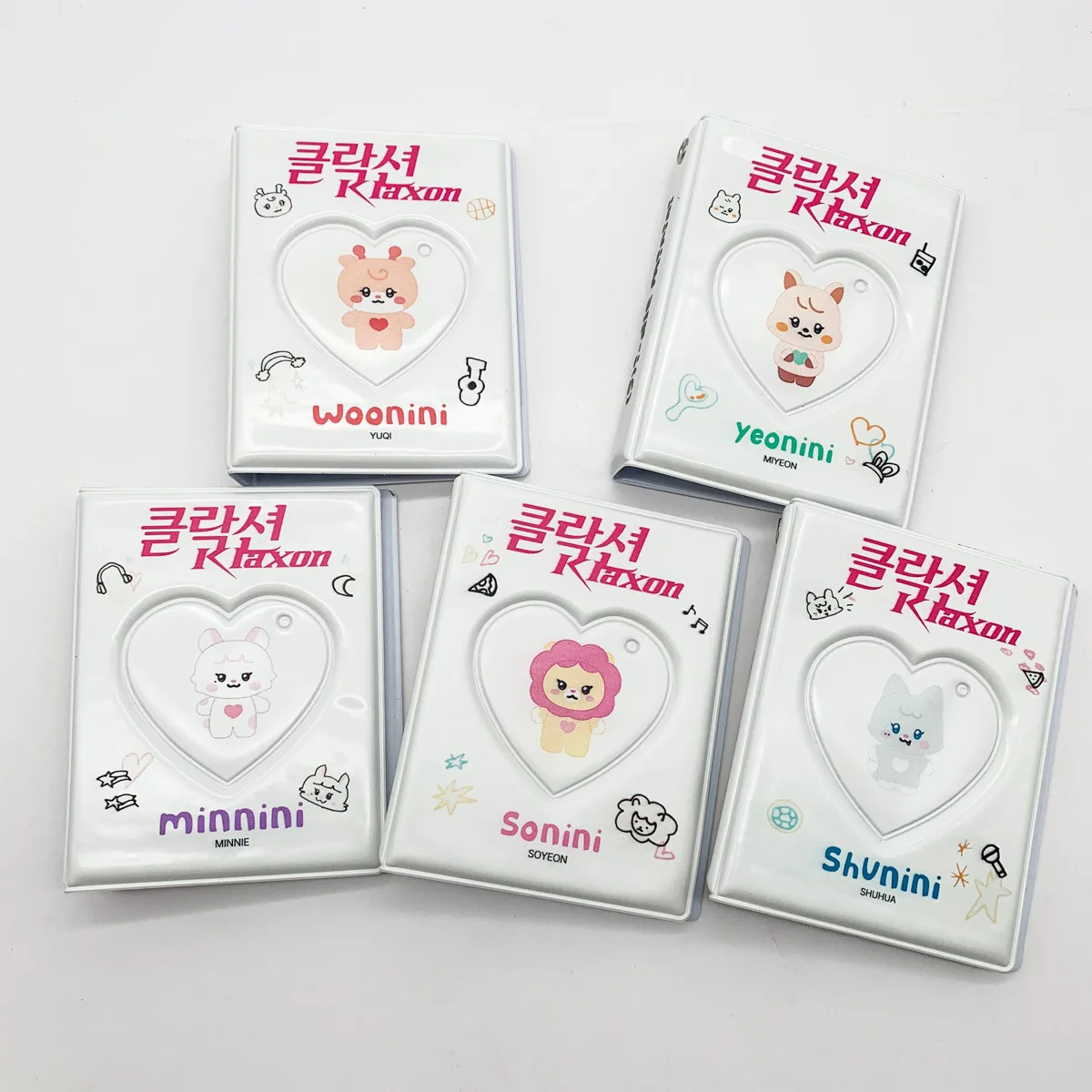 KPOP (G)I-DLE KLAXON POP-UP Cartoon Card Albums Soyeon Miyeon Shuhua YUQI MINNIE Photo Cards Holder 16P Binders Fans Collection