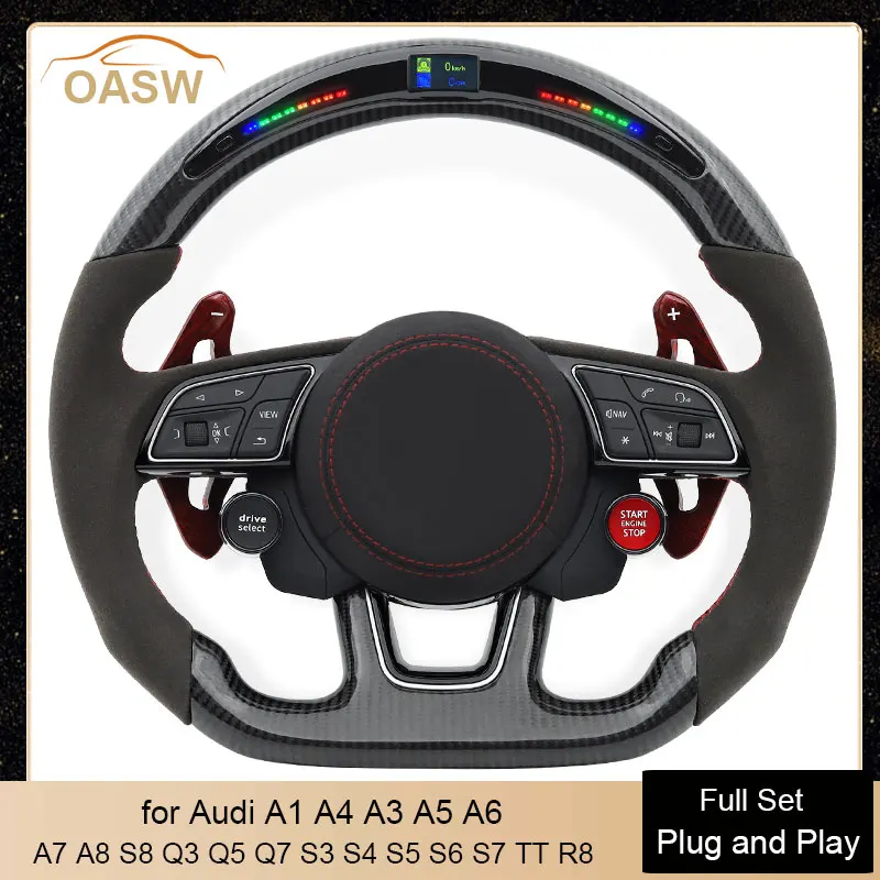 

LED Carbon Car Steering Wheel 2 Drive Select Button for Audi A3 A4 A5 A6 A7 A8 S3 S4 S5 S6 S7 S8 Q3 Q5 Q7 Q8 R8 RS RS3 RS4 RS5