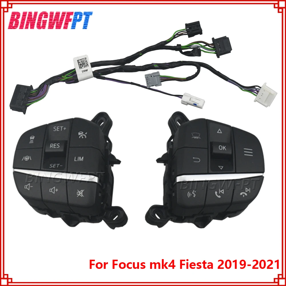 

Multifunction Steering Wheel Buttons Switch For Ford MK4 Fiesta 2019 2020 2021 Cruise Control Button CAN LIM Car Switches