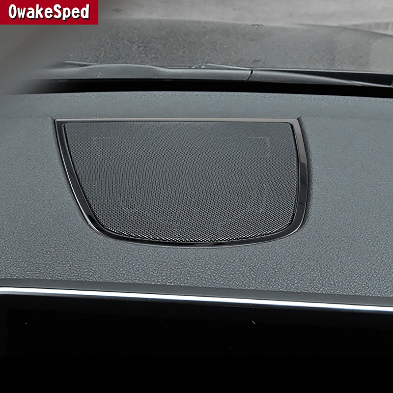 

Car Console Dashboard Speaker Frame Loudspeaker Strip For BMW X5 X6 F15 F16 2014-2018 Interior Accessories Carbon Pattern Trim