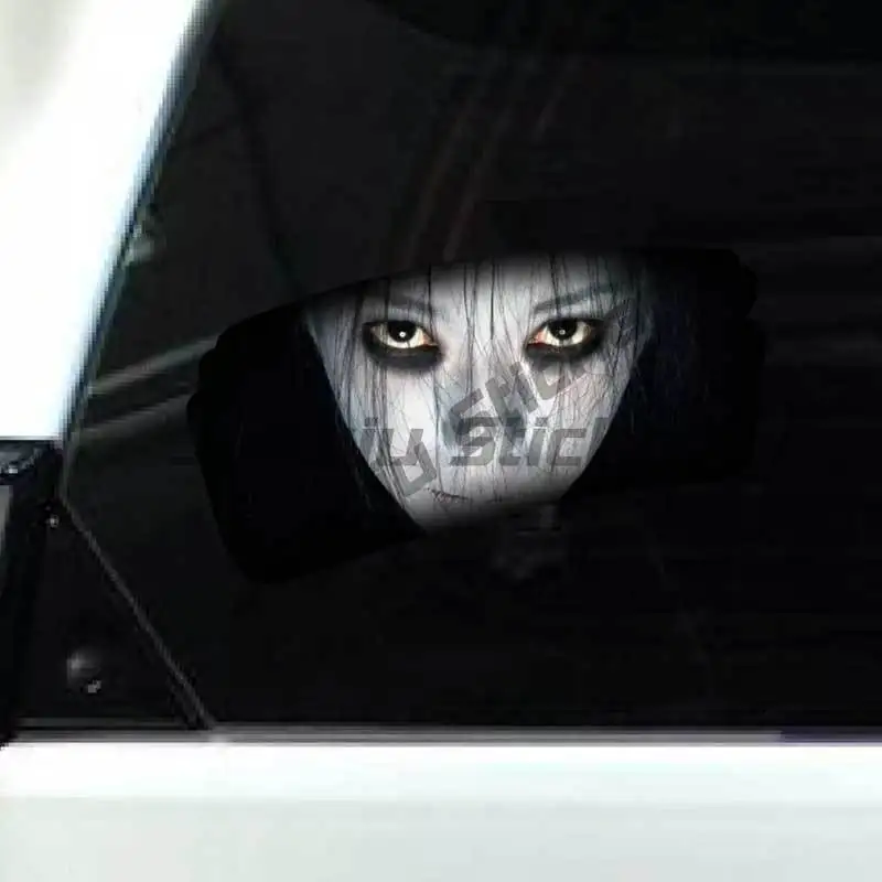 

Horror Eyes Staring At Car Stickers Self-adhesive Decal for Automotive Rear Window and Bumper Waterproof Sticker