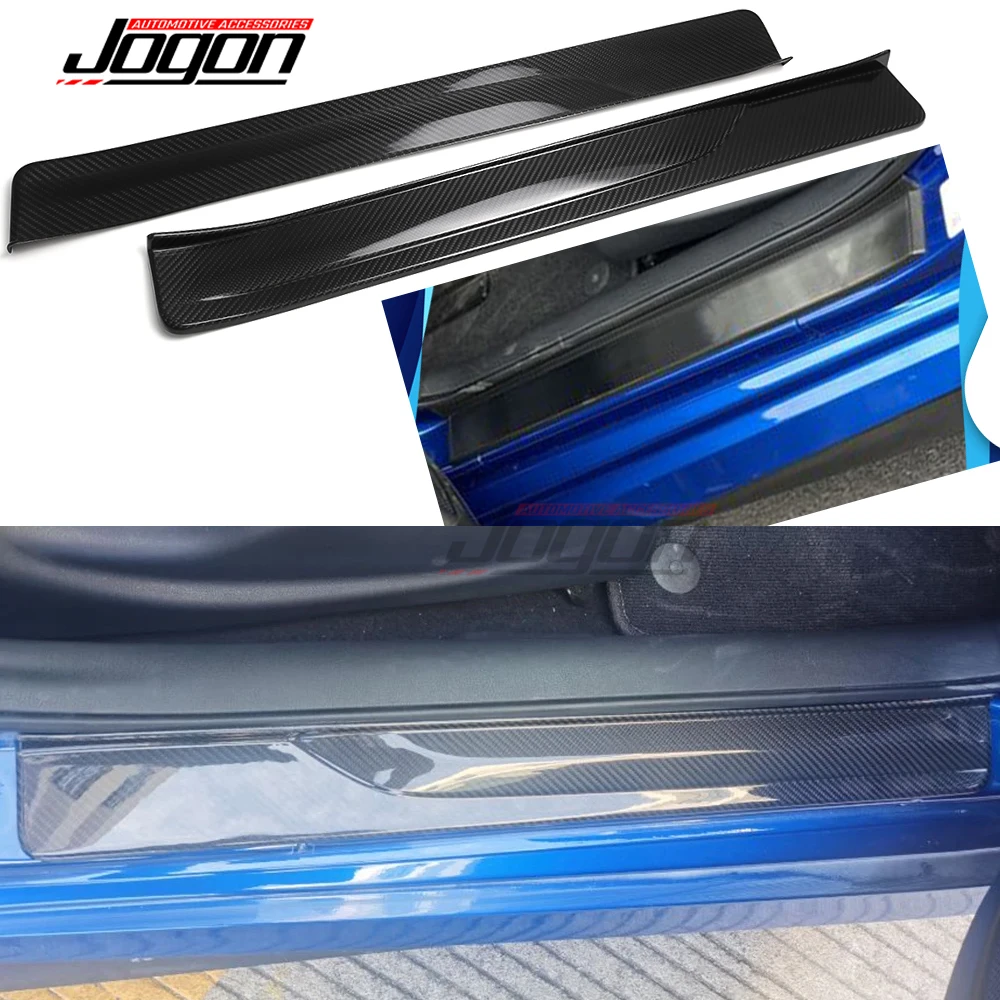 

Carbon Fiber Car Interior Side Door Sills Scuff Plate Protection Trim Accessories For Nissan Z Fairlady Z RZ34 400Z 2023 2024