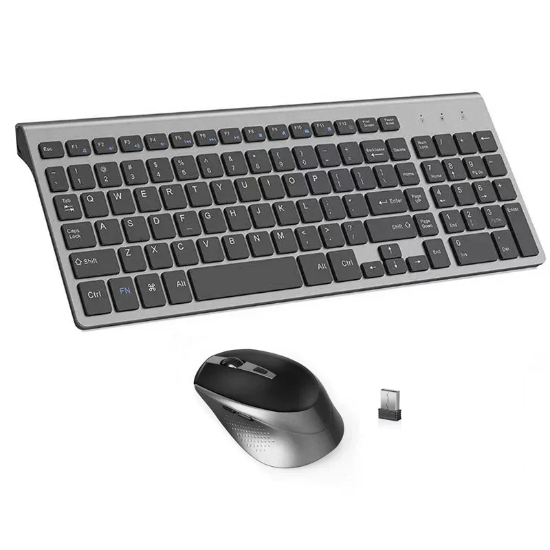 

English Russian French Spanish Italy UK German ​Wireless Keyboard and Mouse Combo 2.4G USB Silent Keyboard Set for Laptop PC