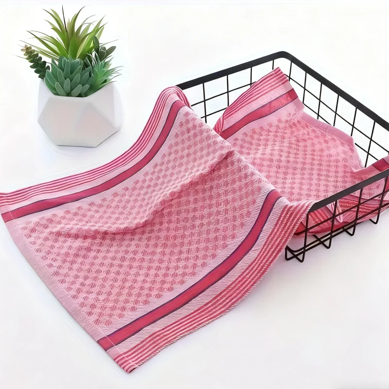 4 عبوات من فوط المطبخ المصنوعة من القطن والبوليستر العادي بألوان عشوائية، وأقمشة ماصة لغسل الأطباق، ومناشف التنظيف المنزلية، ومناشف التنظيف الأساسية للمنزل، وهدايا العطلات #5