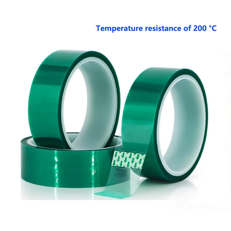 ПЭТ термостойкая клейкая лента, устойчивая к кислотам и щелочам, зеленая силиконовая защитная пленка, клейкая лента
