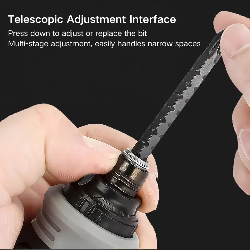 13-in-1 Variable Length Ratchet Screwdriver Set — Detachable CR-V Magnetic Bits, 3-Way Ratchet ABS Handle Portable Repair Kit