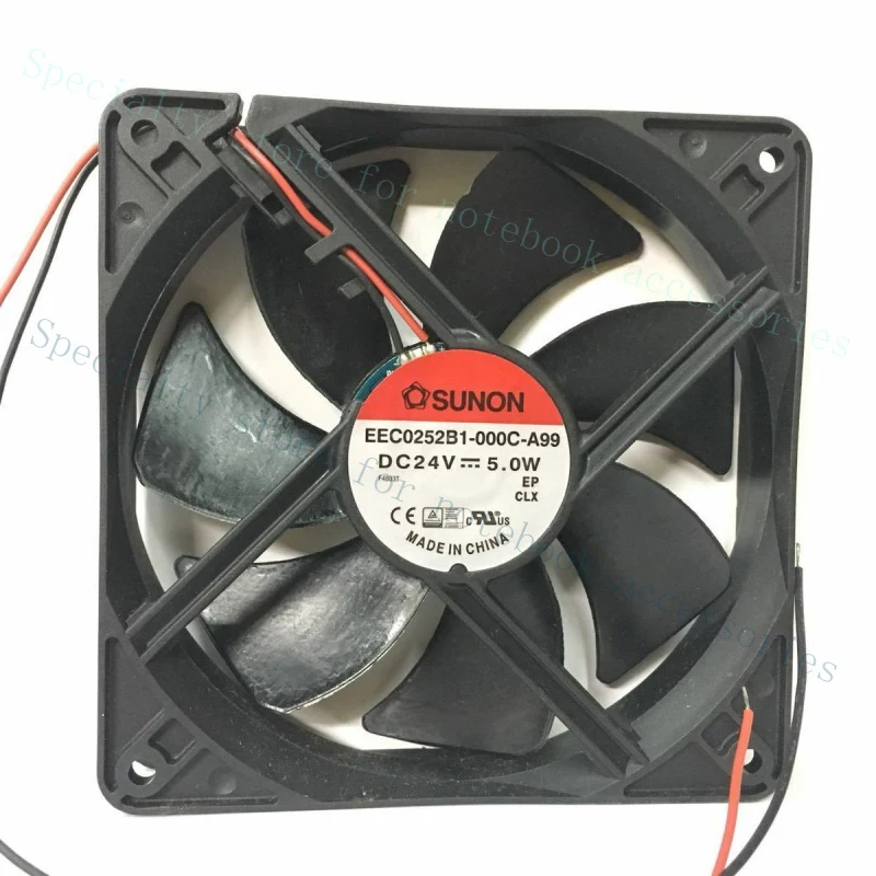A+ SUNON EEC0252B1-000C-A99 12CM 12025 120x120x25mm DC 24V 5.0W 2-line Cooling Fan