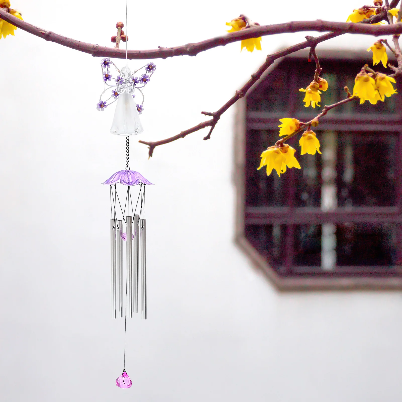 

Solar Wind Outdoor Garden Decorative Hanging Lamp Decor Hanging Lamp Solar Powered Energy Saving Angel Waterproof